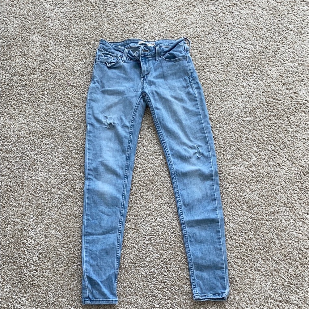 Levi's Women's Sky Blue Skinny Jeans